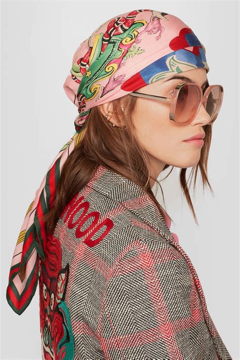 gucci satin head scarf|gucci head scarf women's.